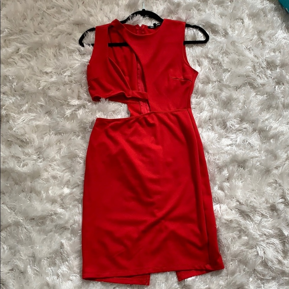 Red Dress Deep cut out